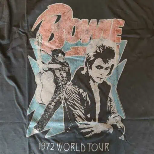 חולצה שחורה Bowie 1972 World Tour