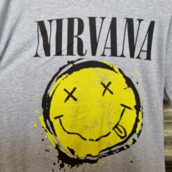 חולצה אפורה Nirvana - Smiley