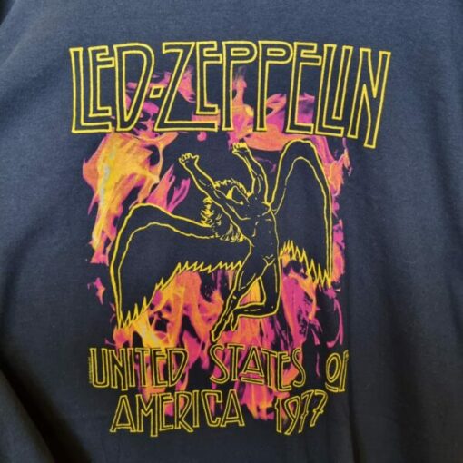 חולצה שחורה Led Zeppelin U.S.A 1977
