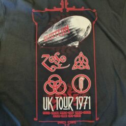 חולצה שחורה Led Zeppelin UK Tour 1971