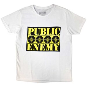 חולצה לבנה Public Enemy - Logo מידה L