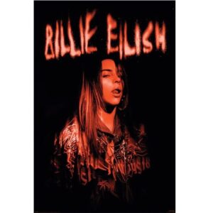 Billie Eilish Poster Black Red