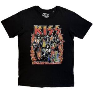חולצה שחורה Kiss - Rock And Roll All Night מידה L