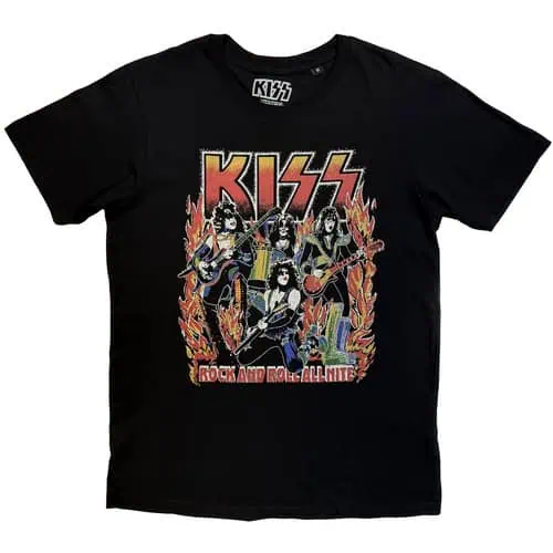 חולצה שחורה Kiss - Rock And Roll All Night מידה L