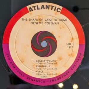 Ornette Coleman – The Shape Of Jazz To Come: 1959 USA Mono 1st Press Vinyl (יד שנייה)